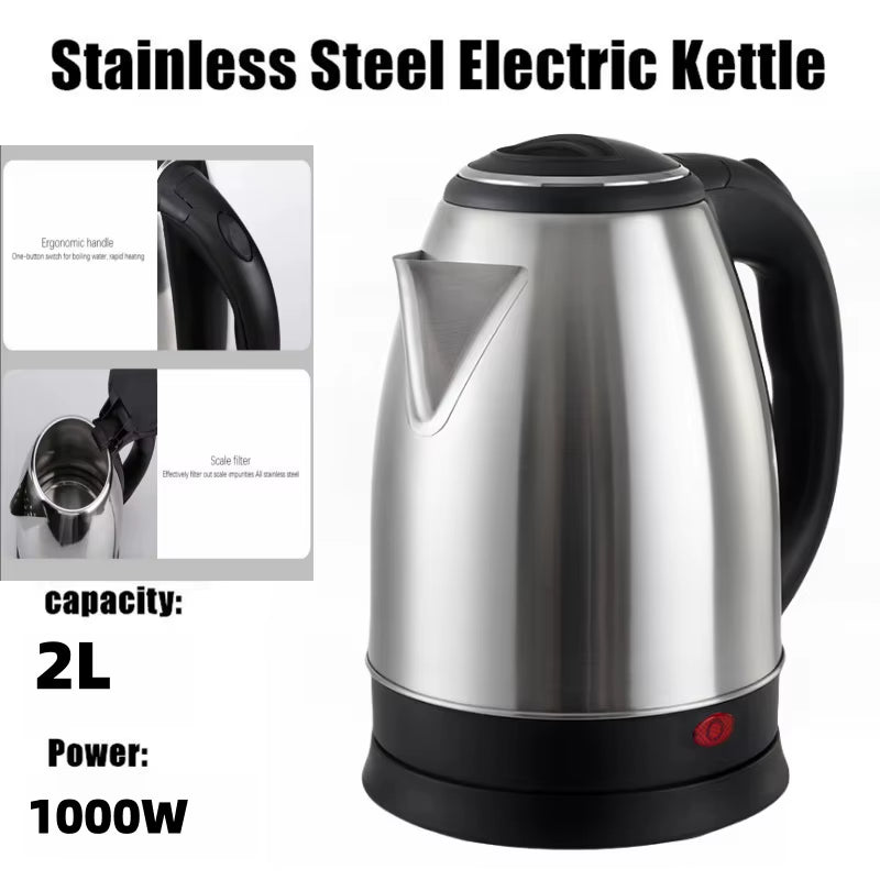 Electric Kettle 2L Hot Water Kettle Stainless Steel Electric Teapot Coffee Tea Beverage Boiler Electric Water Heater 220V/230V