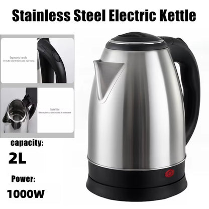 Electric Kettle 2L Hot Water Kettle Stainless Steel Electric Teapot Coffee Tea Beverage Boiler Electric Water Heater 220V/230V