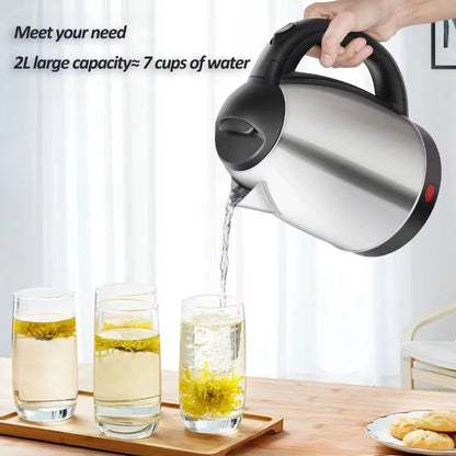 Electric Kettle 2L Hot Water Kettle Stainless Steel Electric Teapot Coffee Tea Beverage Boiler Electric Water Heater 220V/230V